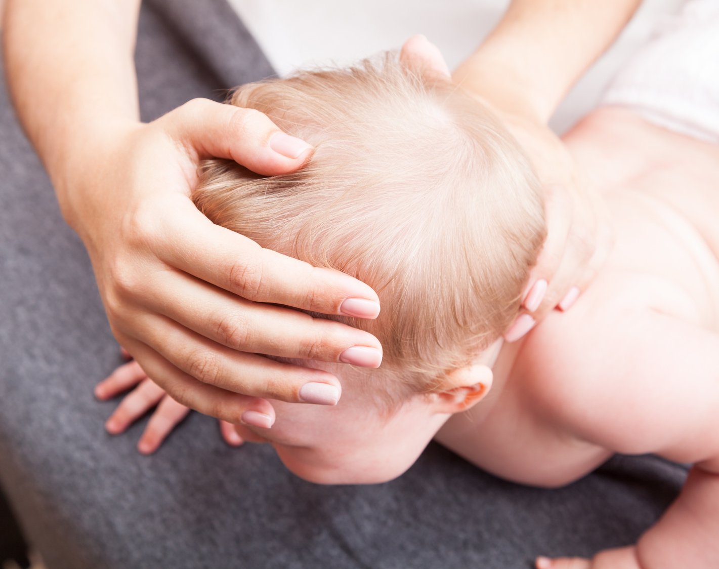 Little Baby Receiving Osteopathic Treatment